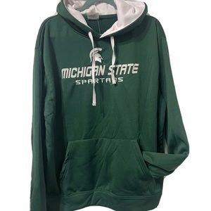 Michigan State Spartans Hoodie Men Size XL Green Pullover Stadium Athletics